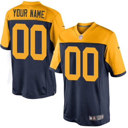 Youth Limited Nike Jersey Navy Blue Alternate - Customized NFL Green Bay Packers